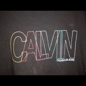 multicoloured writing Calvin Klein t-shirt